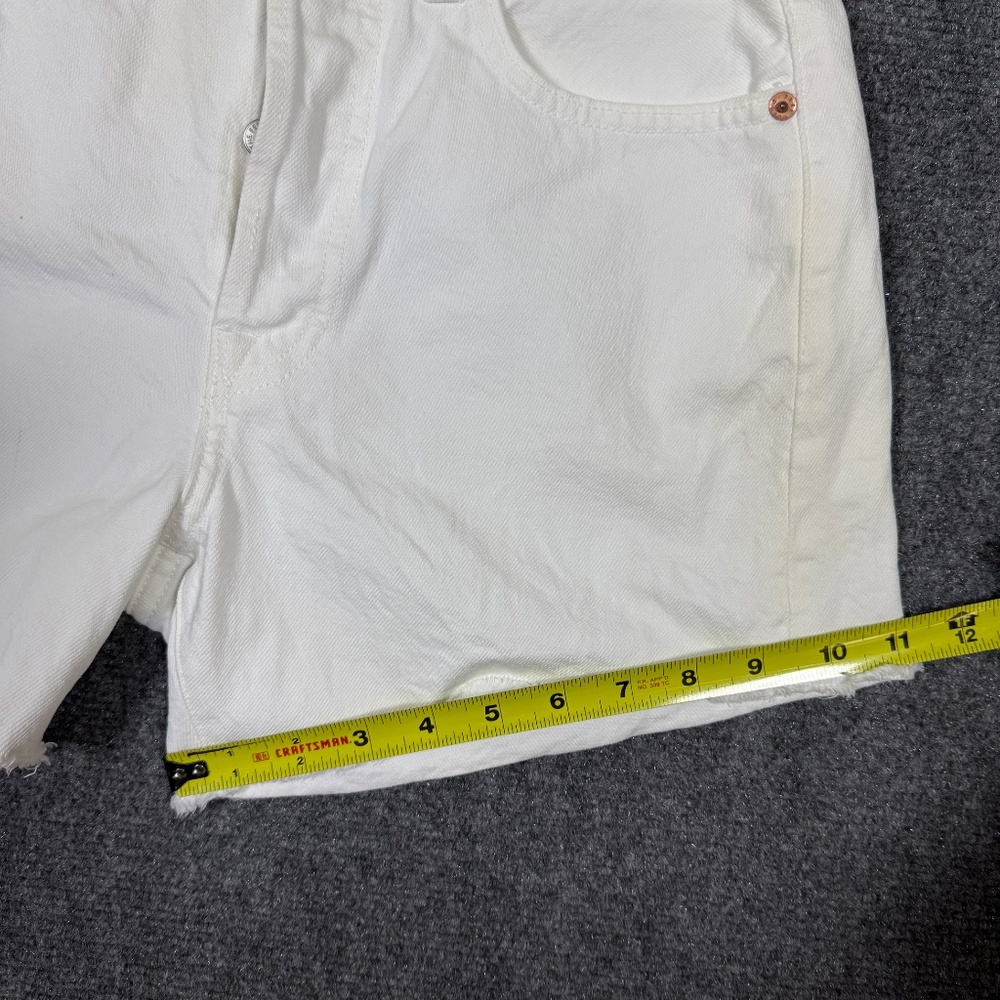 THE FEEL STUDIO THE WHITE BESSETTE SHORT Size 26 Button Fly White Denim 0293 - Picture 7 of 11